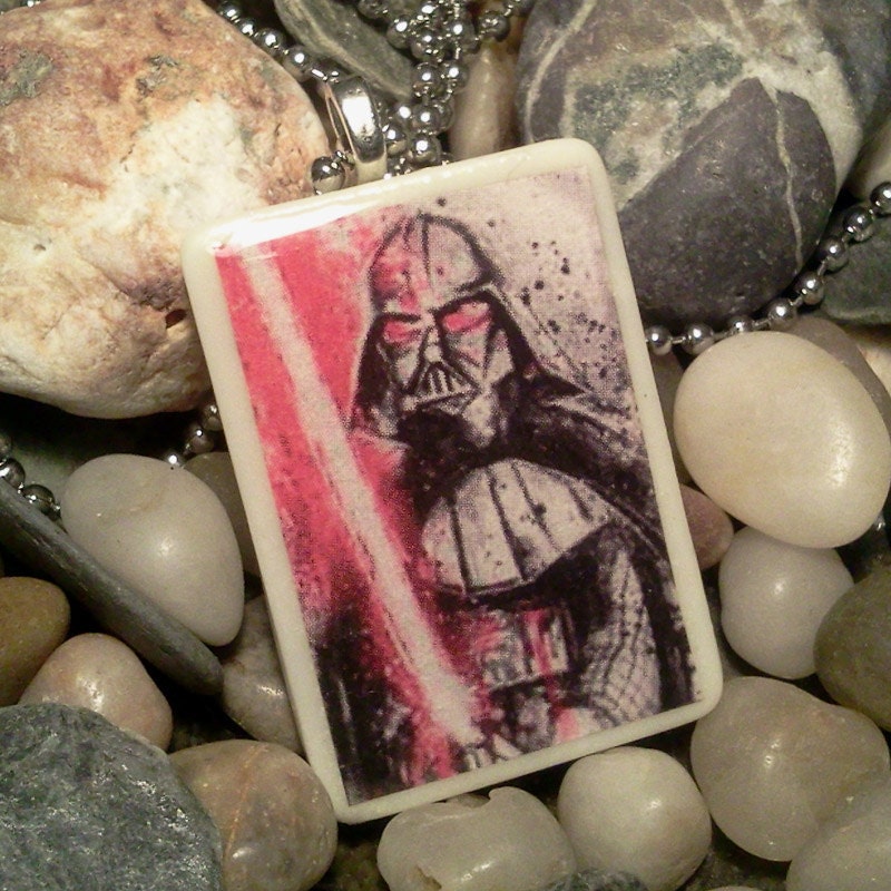 Darth Vader Recycled Comic Pendant