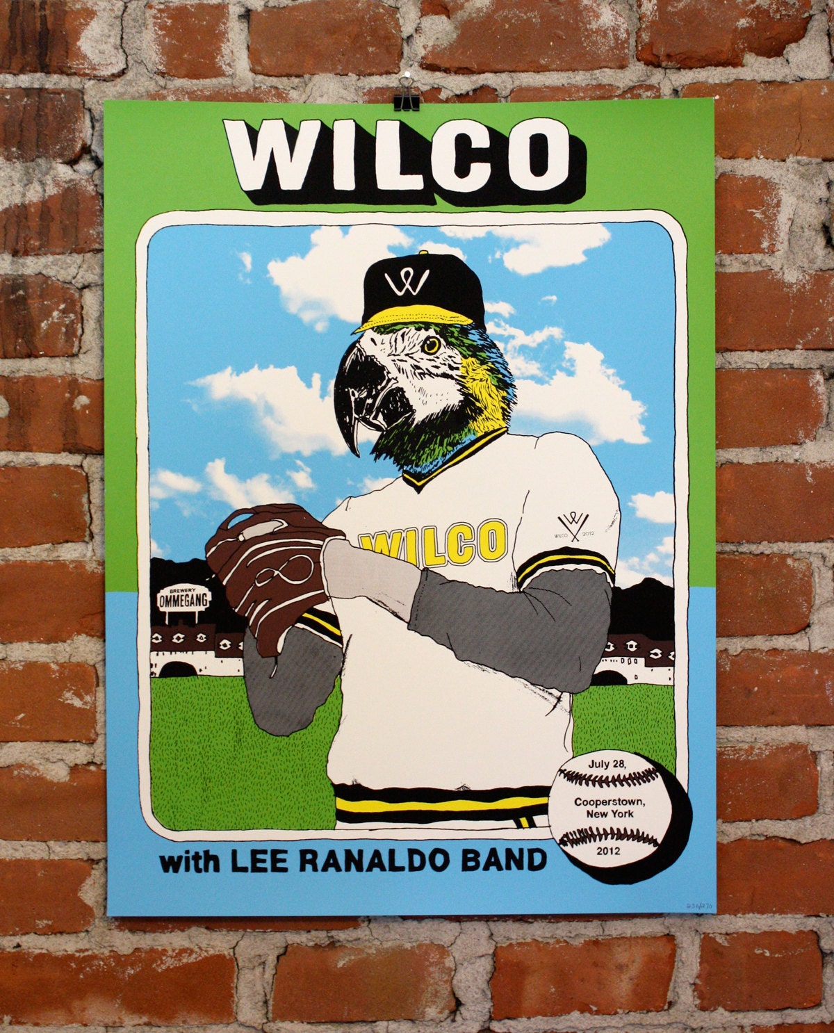Wilco- Official Hand-Printed Gigposter- Cooperstown, NY