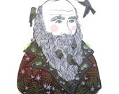 Darwin's Finches - 5 color Limited Edition Screenprint