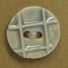 SALE Raised Plaid Ceramic Stoneware Button - Pale Blue - FREE SHIPPING