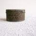 Antique Primitive Round Tin Box Hinged Original Paint Handmade 1880s