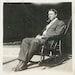 vintage photo SMokin Man Professor Gale w Pipe Sits relaxing in Rocking Chair