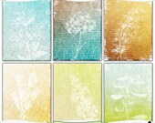 Vintage Flowers and Love Letters  Printable Art Journal Papers 8.5 x 11 inches - Instant Download Set of 6 JPEG & PDF included (1411)