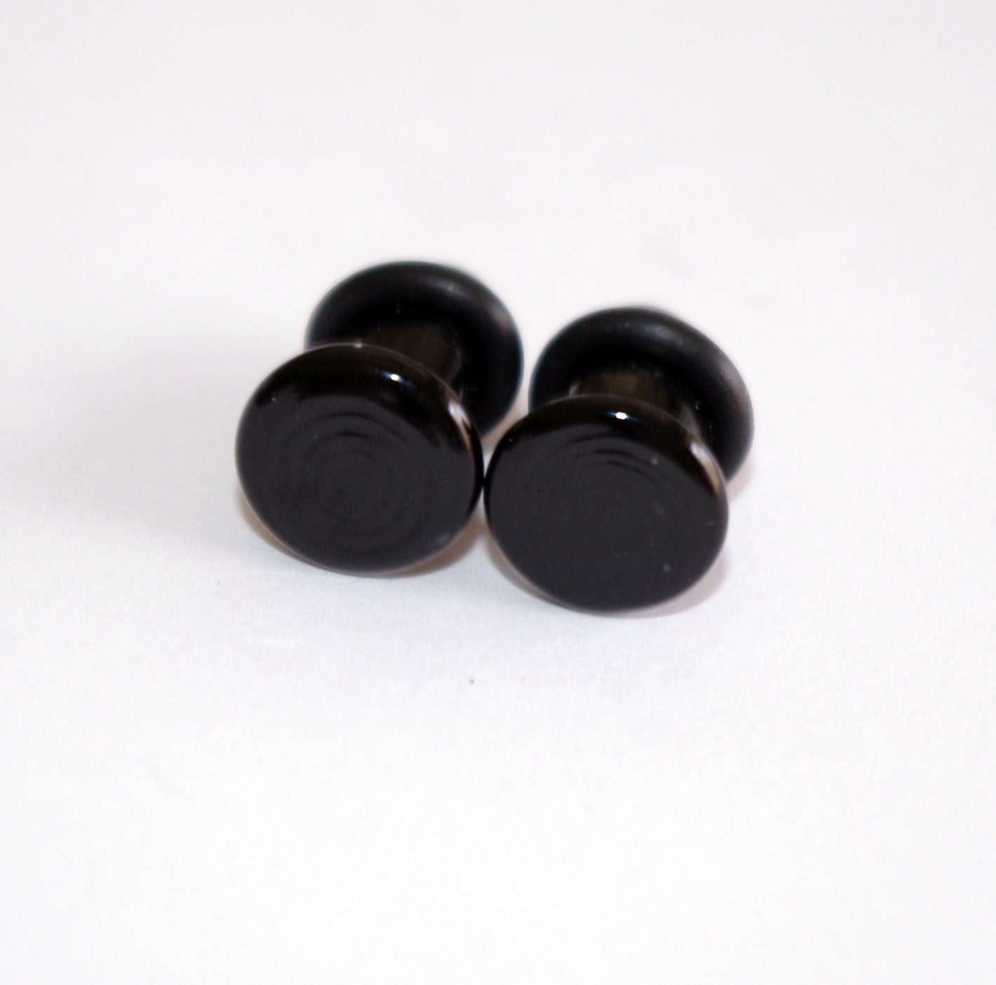 2g Black Ear Plugs Body Jewelry 6mm Handmade 2 gauge