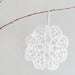 White crochet ornament - crochet flower, crochet snowflake, white ornament, Christmas decoration, housewares, holidays, wedding decor