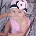 Cloche Hat Crocheted "The Charlene" Pastel Pink Charcoal Grey White Bucket Hat Flower Trim