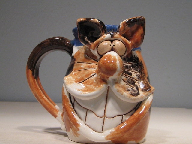 Here Kitty Kitty... Kitty Cat Mug ... meow....... e75