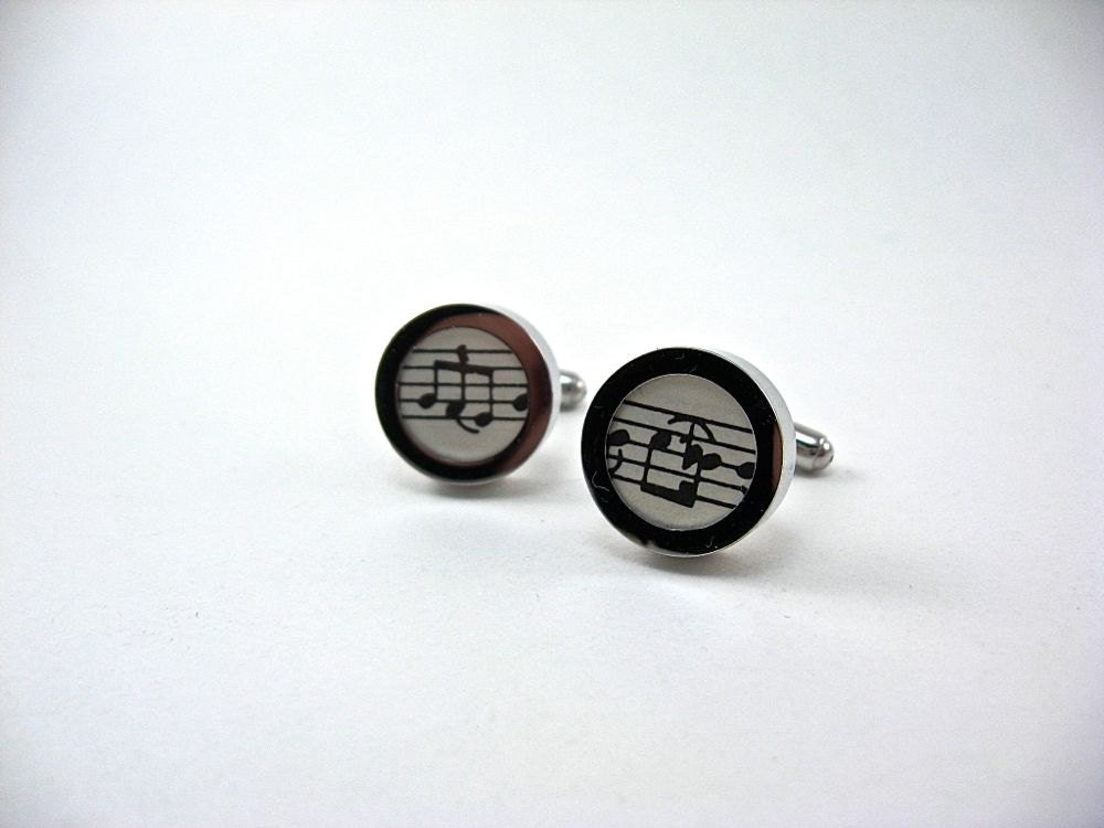 Cufflinks Using Vintage Sheet Music  OOAK