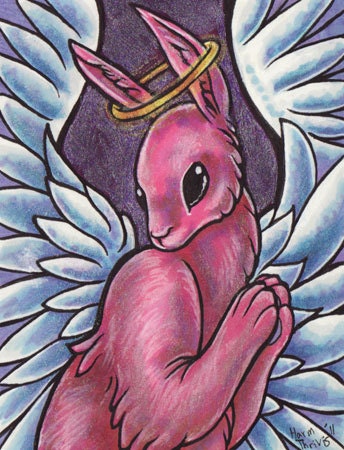 4x6 inch Unlimited Print Angel Bunny