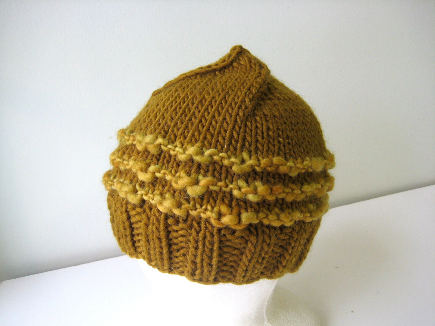 bronze wool knit hat