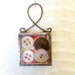 Stained Glass Antique Button Soldered Shadowbox Pendant