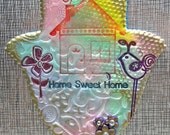 The Home sweet home Hamsa handmade of polymer clay Judaica home decor by Artefyk