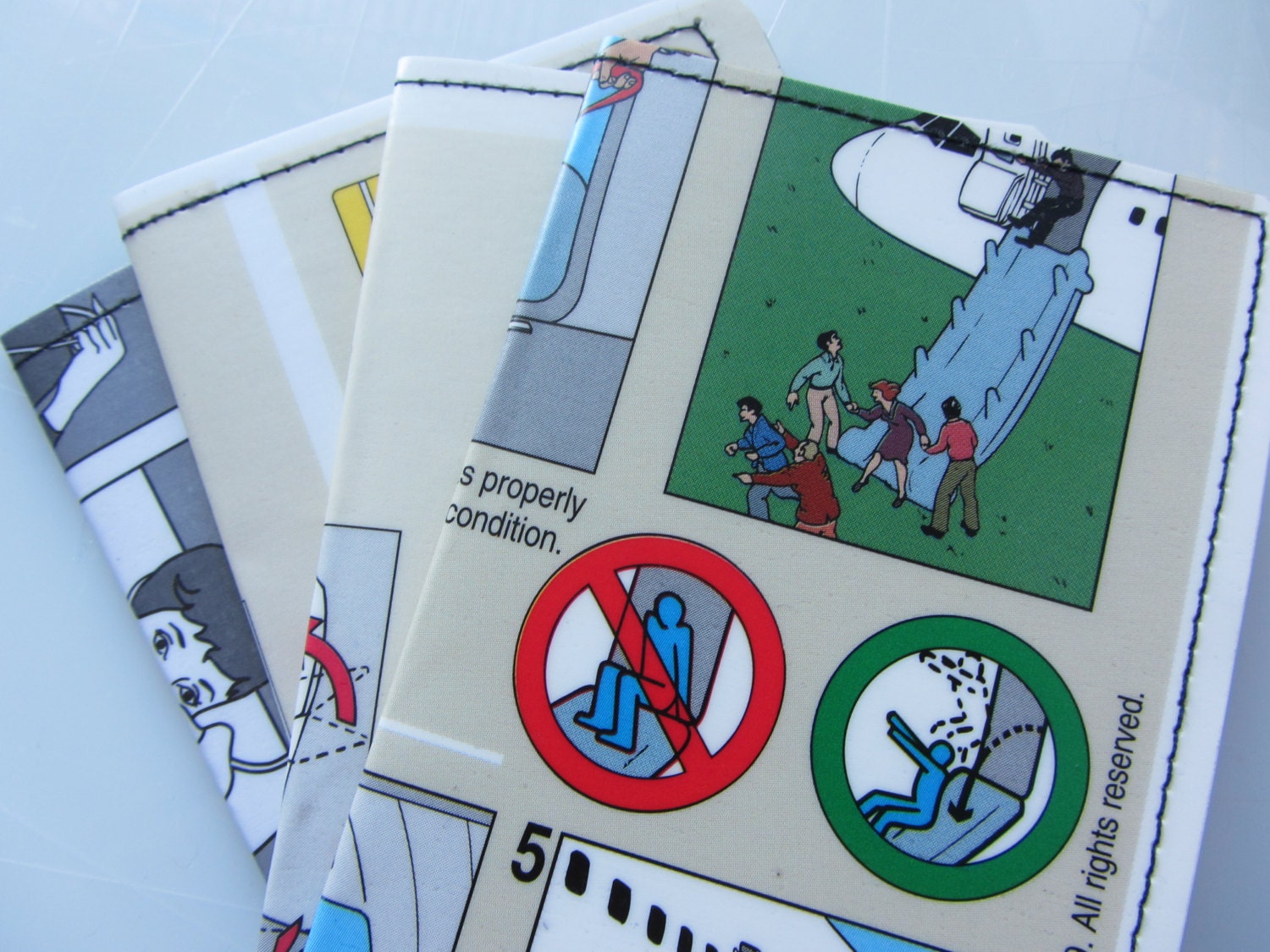 Slim Wallet- Airplane Safety Manual- Choose 1