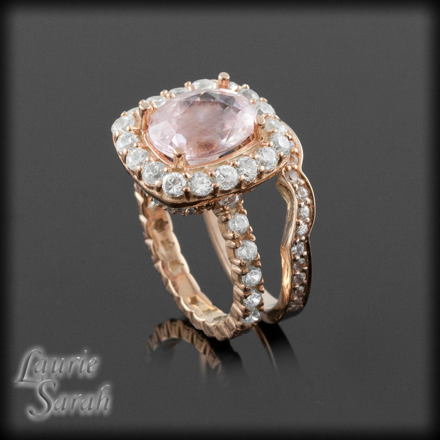 Cotton Candy Pink Sapphire Rose Gold by LaurieSarahDesigns on Etsy