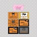 Halloween printable food labels - diy digital