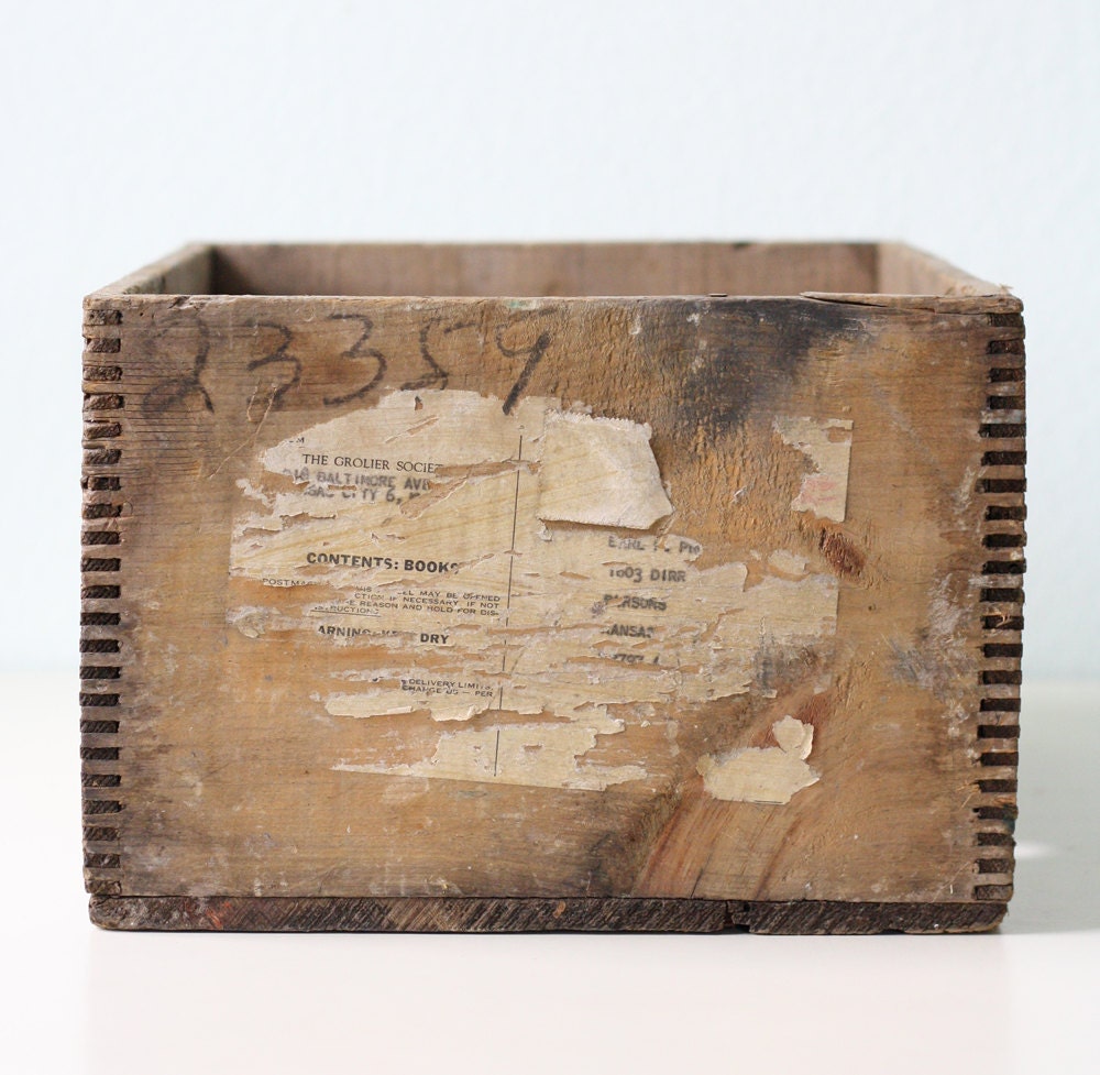 Vintage Wooden Crate - The Book of Knowledge