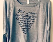 Large Mr. Darcy Proposal/Pride and Prejudice. Women's Slouchy Pullover in Grey