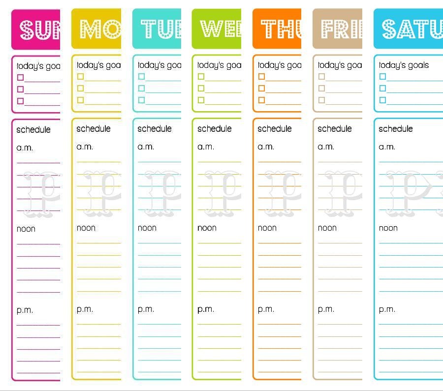 Printable Daily Planner . To Do List . Goals. Schedule . Menu . Errands . For Home Binder or Household Notebook