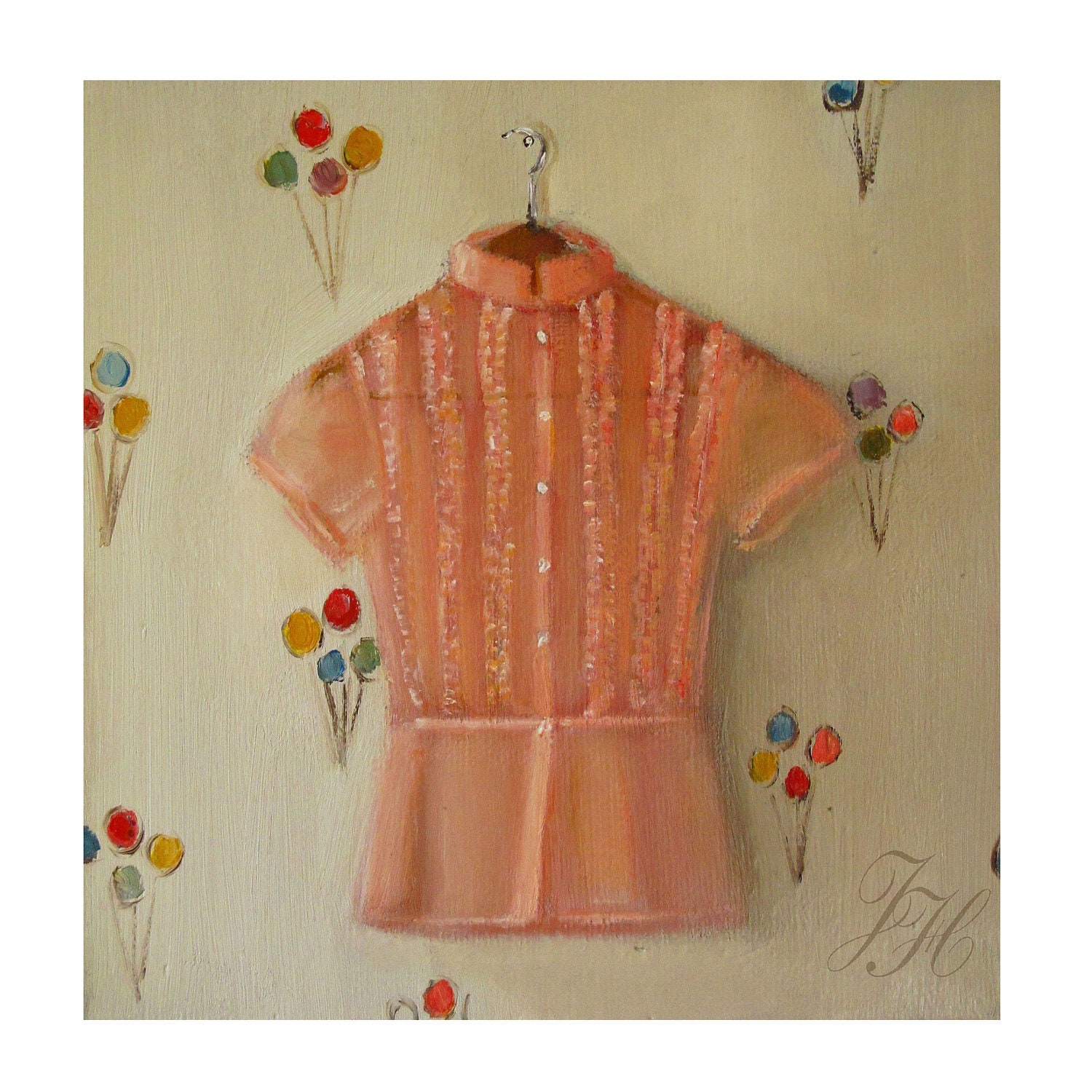 The Daphne Blouse- Canvas Reproduction Print