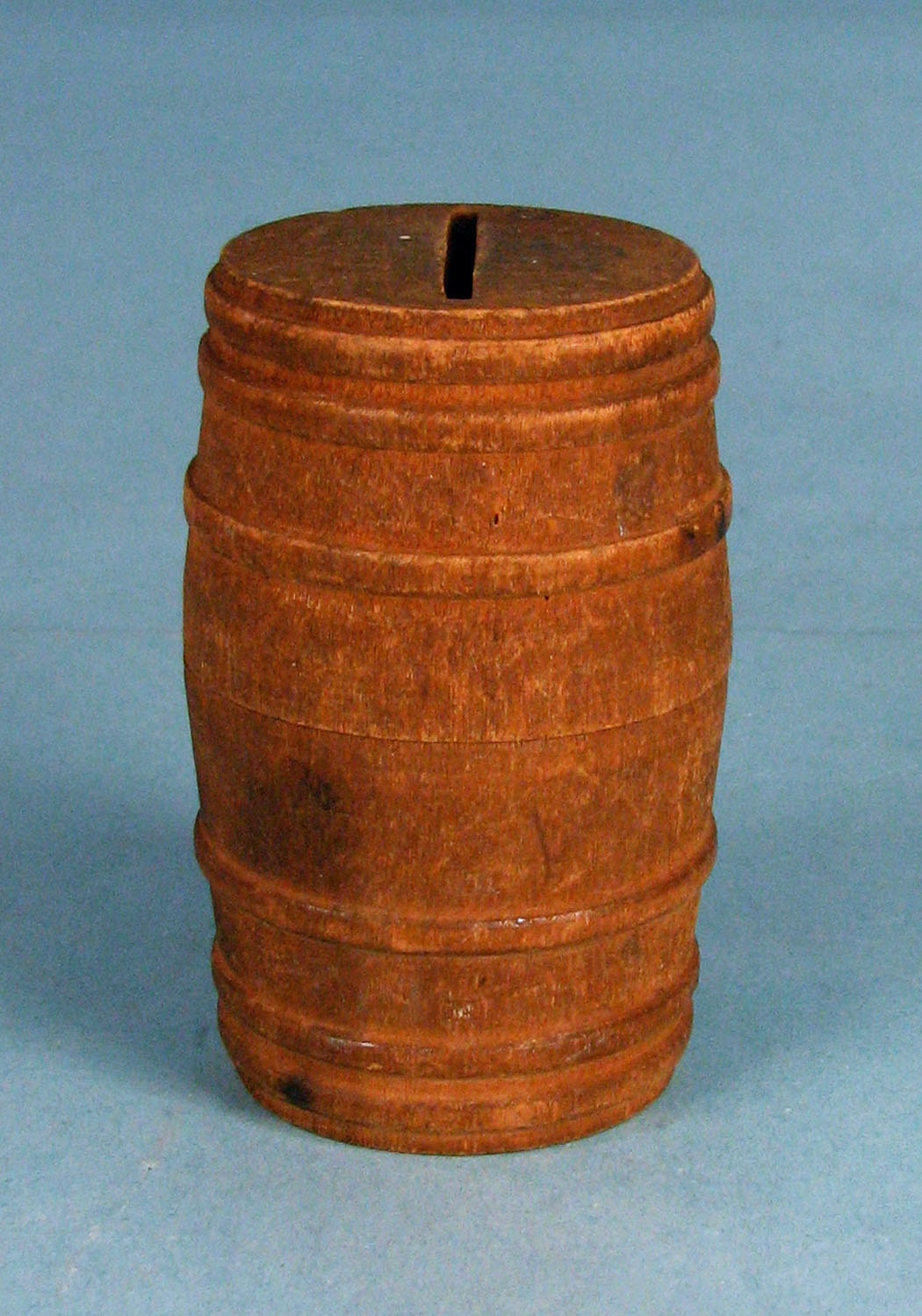 Small Antique wooden barrel bank for bear prop by marygardenart