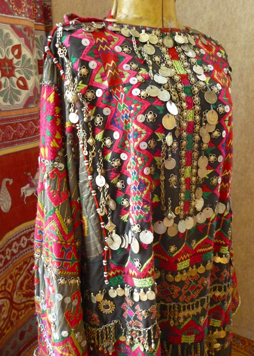 Tribal Dress, ethnographic textile, hand embroidered mystery