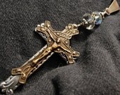 Crucifix with Beads, Pendant, Religious Jewelry by Sunnylook