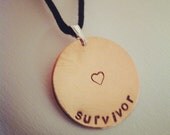 SURVIVOR copper  pendant necklace