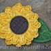 Sunflower Felt Pin Machine Embroidery Design File