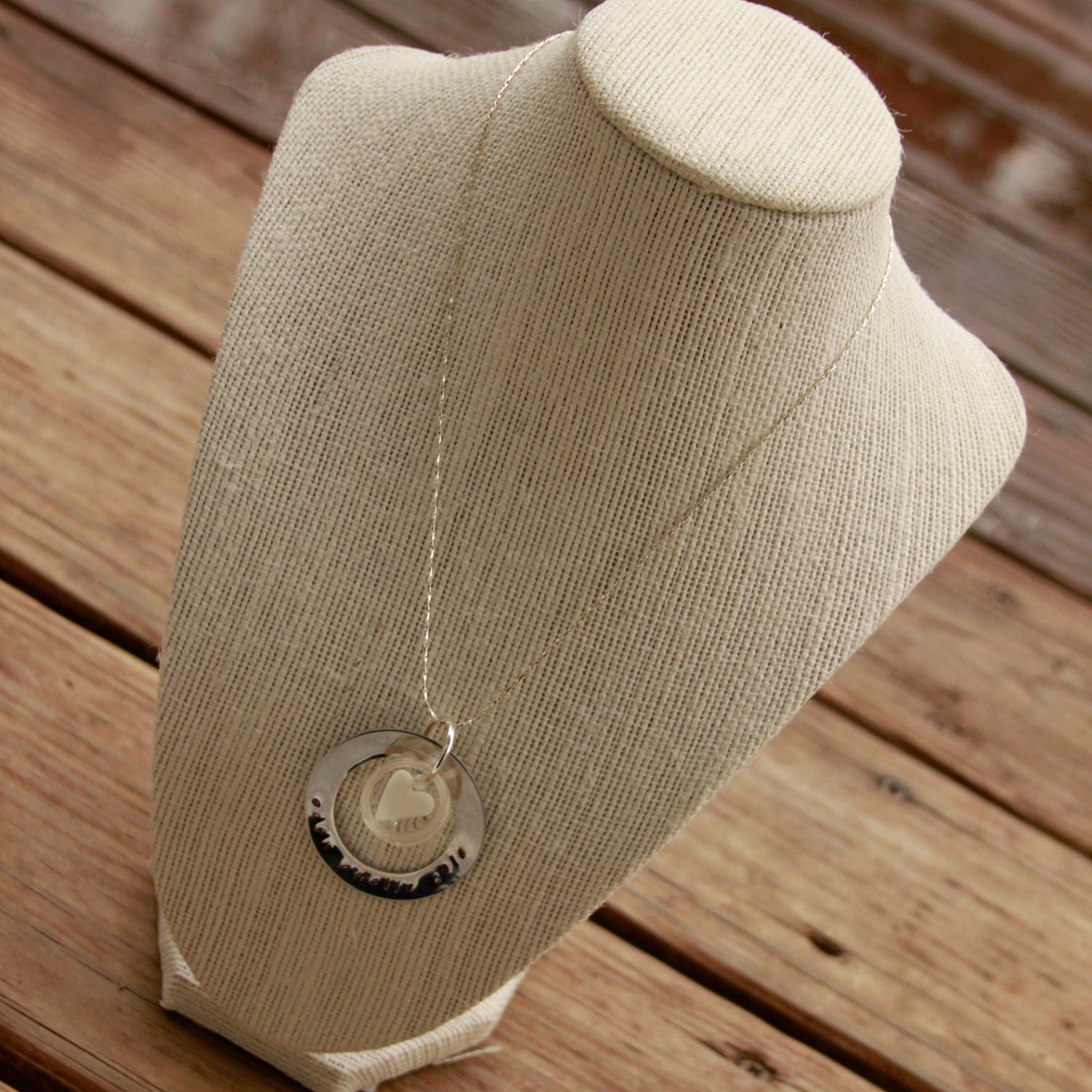 Circle of Life Stamped Breast Milk Pendant.