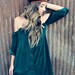 Poor Pitiful Pearl Green Velvet Oxy Dress