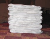 Luxurious, Soft Large Bamboo Velour Topped Diaper Inserts - One Dozen