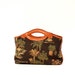 TROPICAL black tapestry 70s HAWAIIAN clutch hand bag