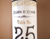 Art Deco Luminary Decorations - 8.5 inch - Table Number Wedding Reception Papers - SAMPLE ONLY