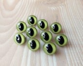 15mm Green Cat Eyes - 5 pairs Safety Eyes