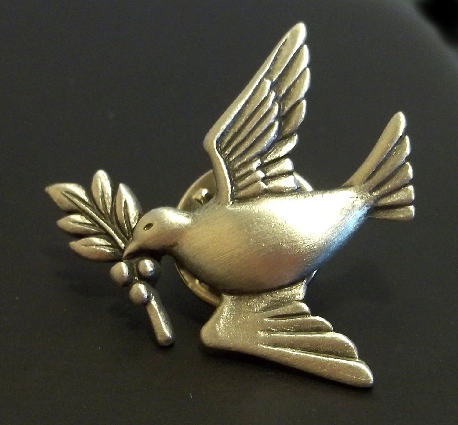 Peace Dove JJ pin lapel tack by dollherup on Etsy