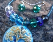 Stoneware Tree Pendant Necklace