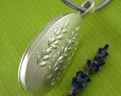 Lavender Sachet, Silver Perfume Locket, Scent Locket, Sterling Silver Bouquet Lavande