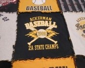 T Shirt Rag Quilt Custom Made Memory Quilt Upcycled