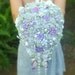 Deposit on lavender cascading jeweled brooch bouquet -- made to order wedding brooch bouquet