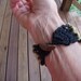 Hand Crocheted Beaded Bangle Bracelet