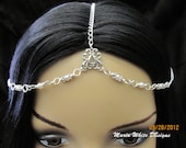Headpiece Pearl Head Chain Wedding Bridal headchain head piece House Of Harlow Inspired