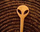 Alien Head Hair Stick/Shawl Pin Handmade from Yellowheart Wood ooak/Coupon - zzbob