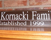 Custom Family Name Wood Sign Plaque Established DESIGN YOUR OWN