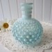 Vintage Aqua Hobnail Moonstone Perfume Bottle