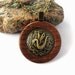 Dragon Necklace Pendant Chinese Year of the Dragon Draco Metal Button Mesquite Wood Eco Friendly Jewelry by Hendywood