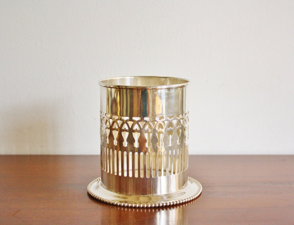 Vintage silver plated wine coaster