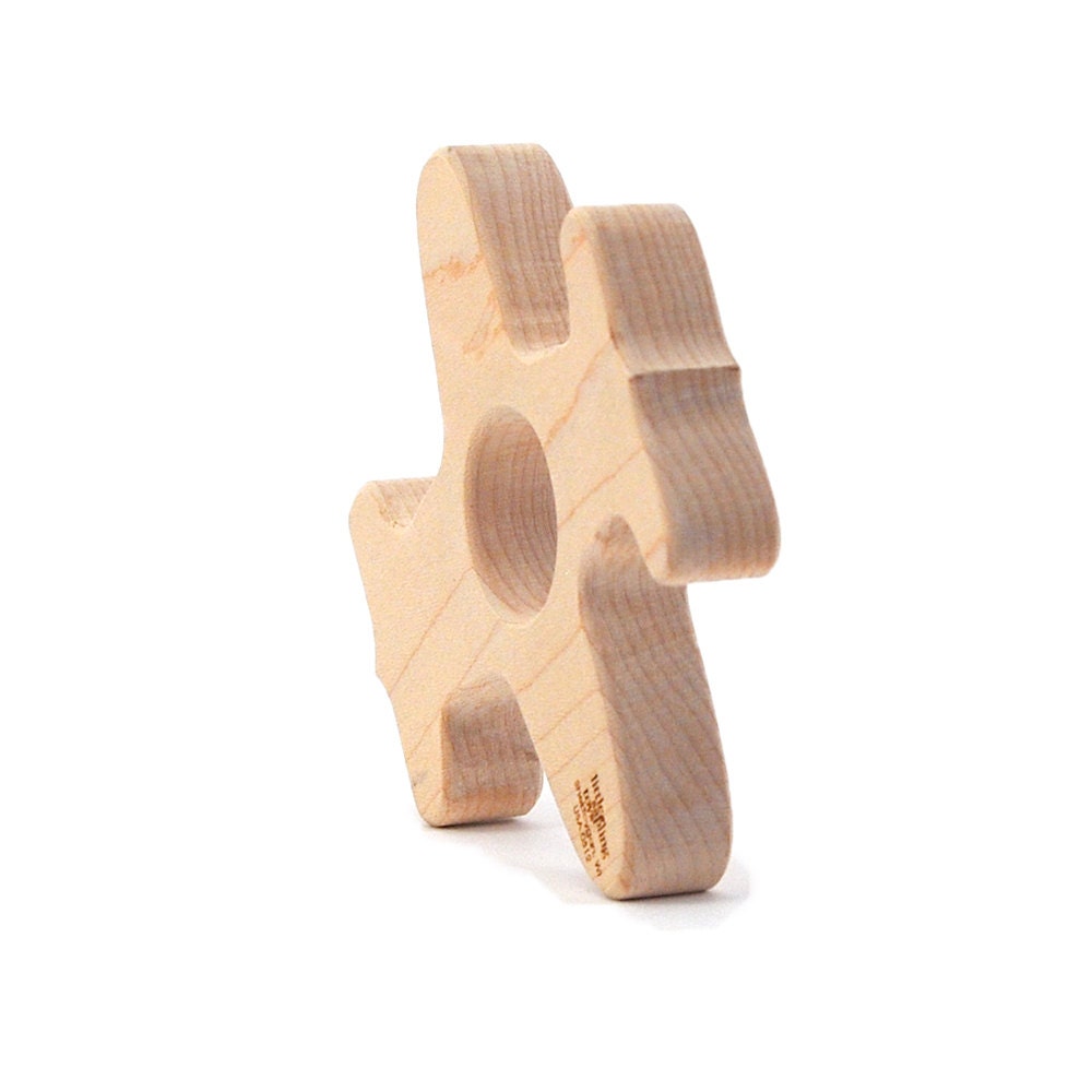 Wood Teether Airplane wooden toy natural baby toy