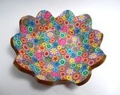 Millefiori polymer clay bowl (no. 502)