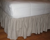 King Size Ruffles Bedskirt in Linen