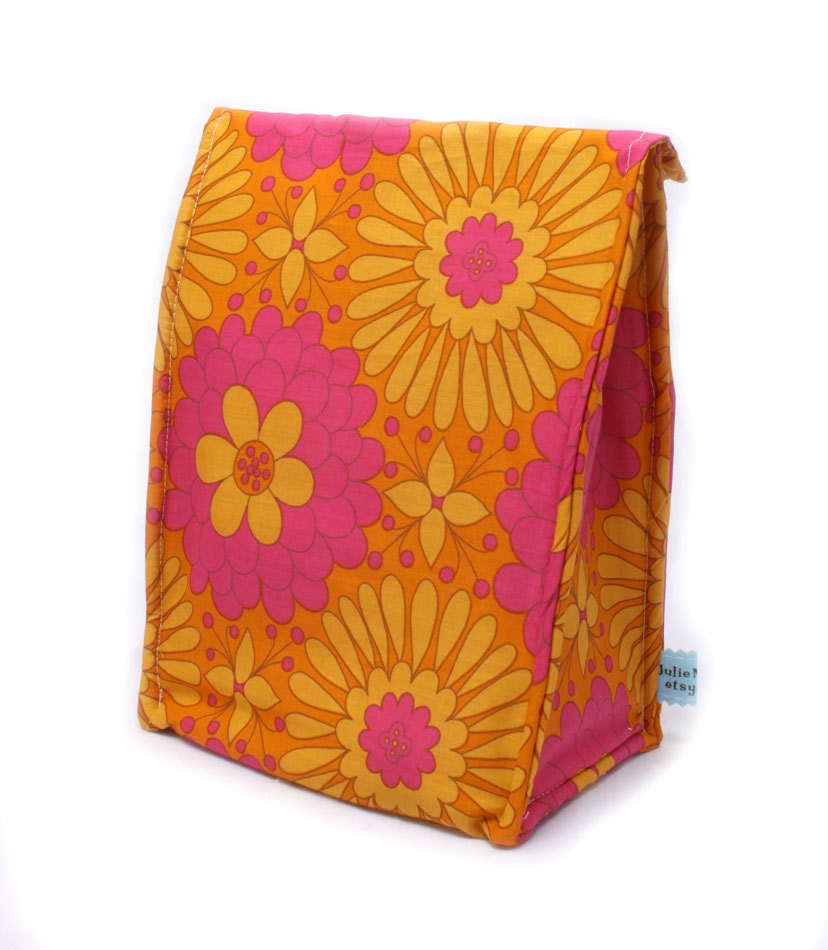 Eco Insulated Lunch Bag Back to School in Hot Pink